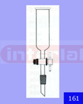 Dropping Funnels, Cylindrical, Open Top With screw type PTFE key Stopcock Stem with cone.